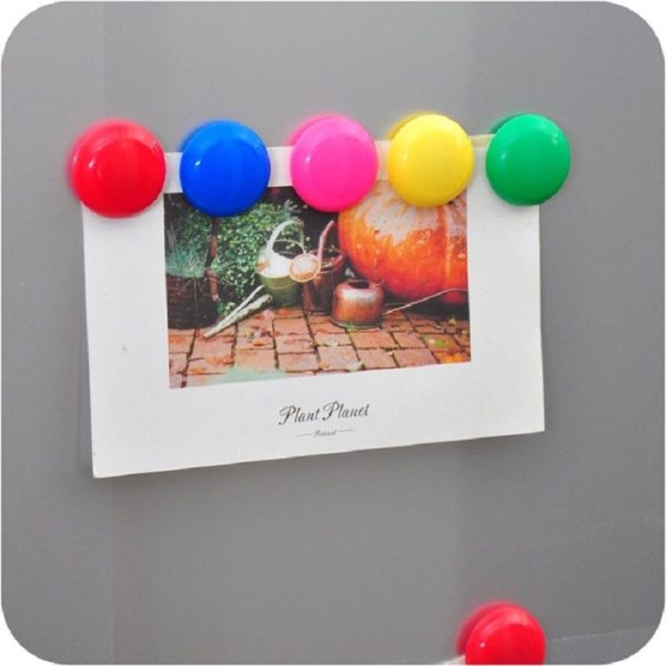 20 PCS Colorful Round Multi-function Refrigerator Magnetic Stickers, Random Color Delivery - Image 5