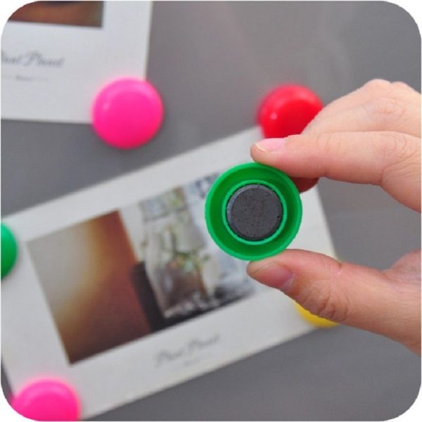 20 PCS Colorful Round Multi-function Refrigerator Magnetic Stickers, Random Color Delivery - Image 6