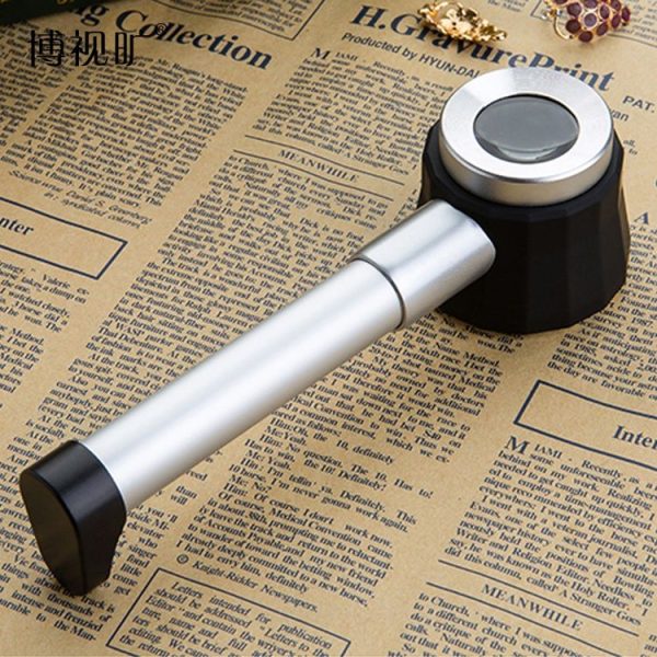 Handheld With Scale With 3 Lights 45 Times Magnifying Glass High-Definition Double Lens Magnifying Glass - Image 5