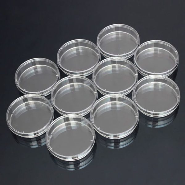 10 PCS Polystyrene Sterile Petri Dishes Bacteria Dish Laboratory Biological Scientific Lab Supplies, Size: 150mm