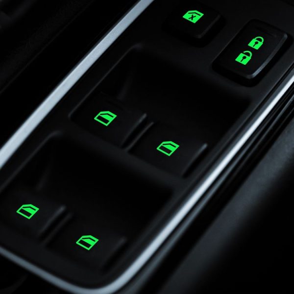 Car Window Sticker Lifter Modified Sticker Car Luminous Switch Car Window Button Car Sticker (Luminous Blue) - Image 6