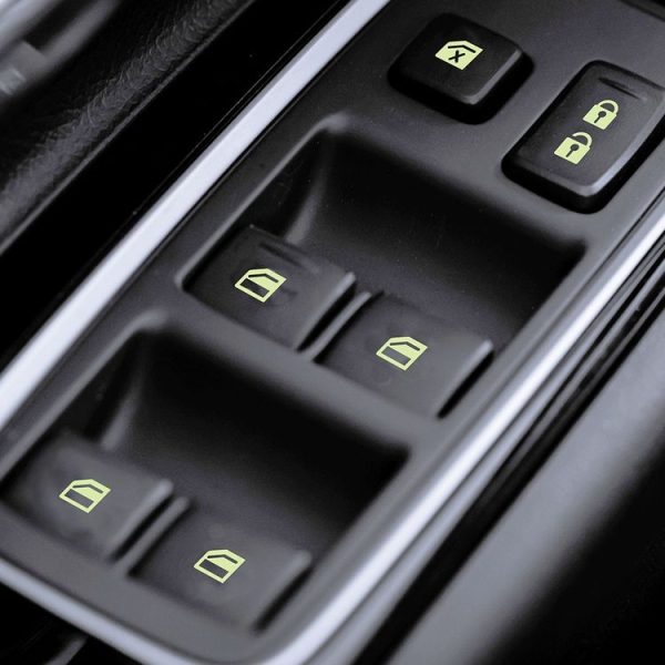 Car Window Sticker Lifter Modified Sticker Car Luminous Switch Car Window Button Car Sticker (Luminous Blue) - Image 7