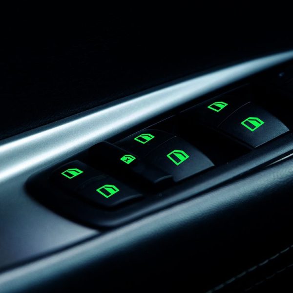 Car Window Sticker Lifter Modified Sticker Car Luminous Switch Car Window Button Car Sticker (Luminous Blue) - Image 8