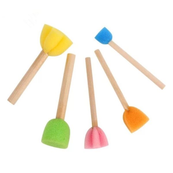 5 in 1 Sponge Stamp DIY Graffiti Items For Children (Colorful Mushroom Stick) - Image 2