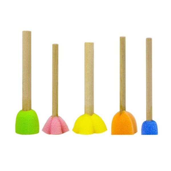 5 in 1 Sponge Stamp DIY Graffiti Items For Children (Colorful Mushroom Stick) - Image 3