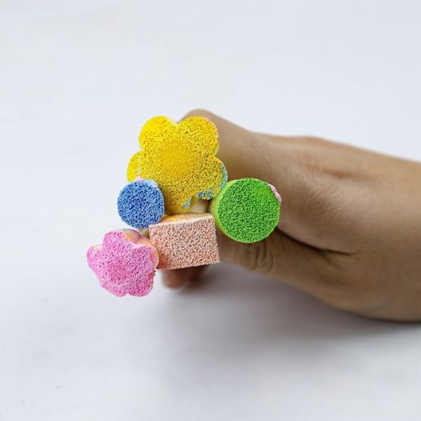 5 in 1 Sponge Stamp DIY Graffiti Items For Children (Colorful Mushroom Stick) - Image 5