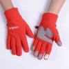 HUMRAD Fall And Winter Outdoor Thermal Cold-proof Touch Screen Polar Fleece Gloves, Size: Free Size (Red) - Image 2