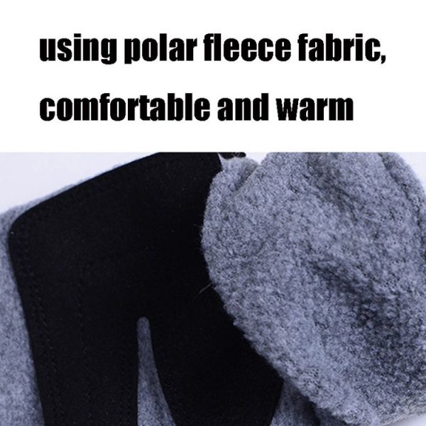 HUMRAD Fall And Winter Outdoor Thermal Cold-proof Touch Screen Polar Fleece Gloves, Size: Free Size (Red) - Image 5