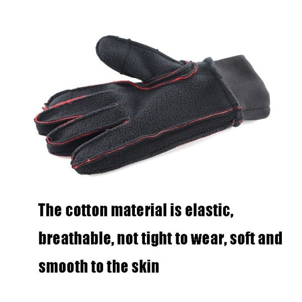 QX-2020-007 Plush Warm Waterproof Anti-slip Touch Screen Outdoor Sports Gloves, Size: M (Purple) - Image 4
