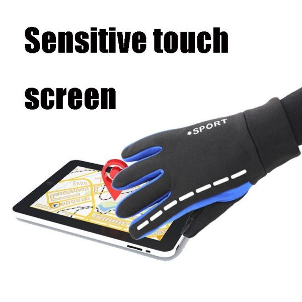 QX-2020-007 Plush Warm Waterproof Anti-slip Touch Screen Outdoor Sports Gloves, Size: M (Purple) - Image 6
