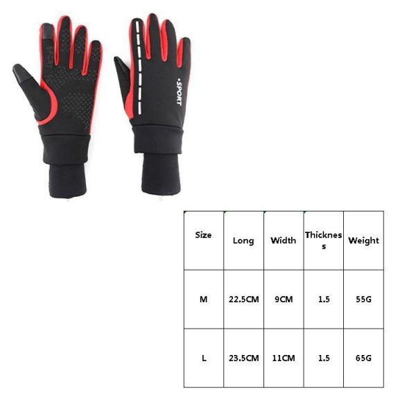 QX-2020-007 Plush Warm Waterproof Anti-slip Touch Screen Outdoor Sports Gloves, Size: M (Purple) - Image 7