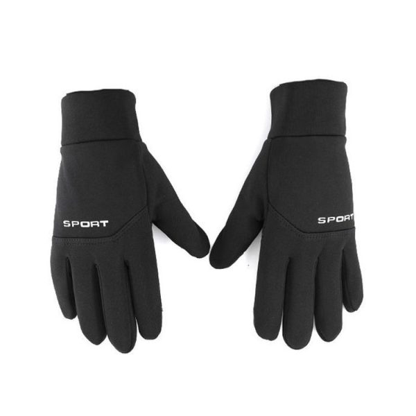 QX-2020-005 Outdoor Cycling Mountaineering Skiing Waterproof Windproof Touch Screen Plus Velvet Warm Sports Gloves, Size: M (Black) - Image 2