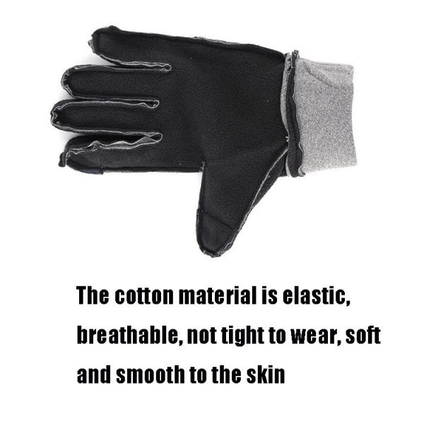 QX-2020-005 Outdoor Cycling Mountaineering Skiing Waterproof Windproof Touch Screen Plus Velvet Warm Sports Gloves, Size: M (Black) - Image 4