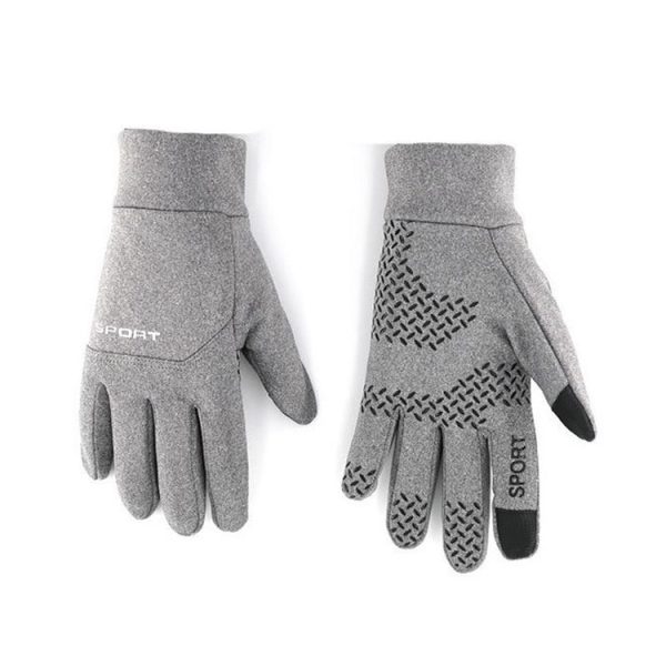 QX-2020-005 Outdoor Cycling Mountaineering Skiing Waterproof Windproof Touch Screen Plus Velvet Warm Sports Gloves, Size: L (Gray) - Image 2