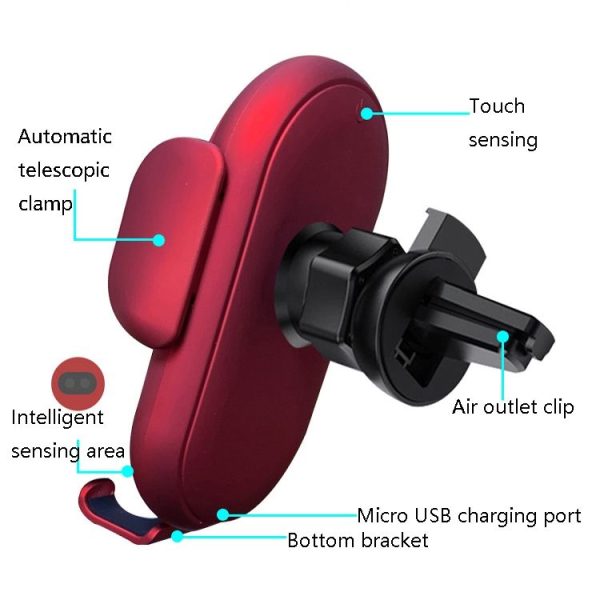 S11 Smart Infrared Sensor Car Wireless Charger, Colour: Yellow - Image 3