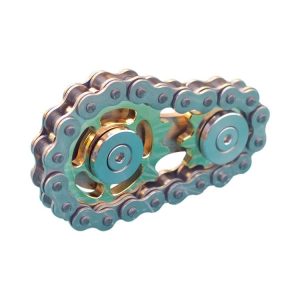 Chain Gyro Fingertip Gyro EDC Metal Toy Gear Sprocket Flywheel, Colour: Gold Plated Edition