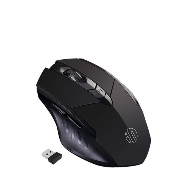 Inphic PM6 6 Keys 1000 / 1200 / 1600 DPI Home Gaming Wireless Mechanical Mouse, Colour: Black Wireless Charging Silent Version - Image 2