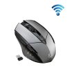 Inphic PM6 6 Keys 1000 / 1200 / 1600 DPI Home Gaming Wireless Mechanical Mouse, Colour: Gray Wireless Charging Silent Version