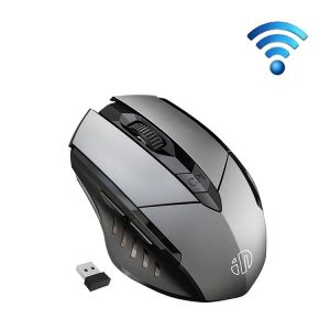 Inphic PM6 6 Keys 1000 / 1200 / 1600 DPI Home Gaming Wireless Mechanical Mouse, Colour: Gray Wireless Charging Silent Version