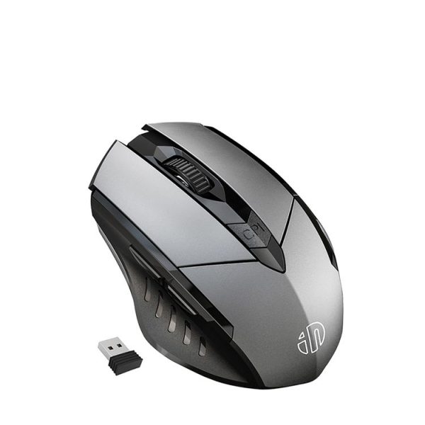 Inphic PM6 6 Keys 1000 / 1200 / 1600 DPI Home Gaming Wireless Mechanical Mouse, Colour: Gray Wireless Charging Silent Version - Image 2