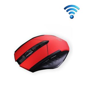 Inphic PM6 6 Keys 1000 / 1200 / 1600 DPI Home Gaming Wireless Mechanical Mouse, Colour: Red Wireless Charging Silent Version