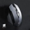 Inphic A1 6 Keys 1000 / 1200 / 1600 DPI Home Gaming Wireless Mechanical Mouse, Colour: Gray Wireless+Bluetooth 4.0+Bluetooth 5.0