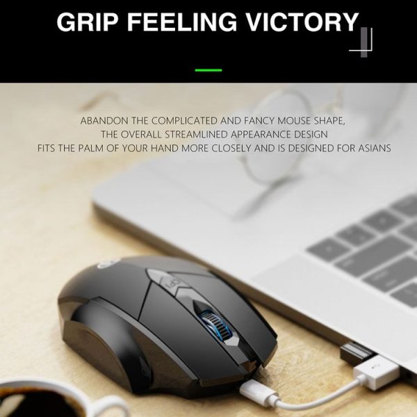 Inphic A1 6 Keys 1000 / 1200 / 1600 DPI Home Gaming Wireless Mechanical Mouse, Colour: Gray Wireless+Bluetooth 4.0+Bluetooth 5.0 - Image 7