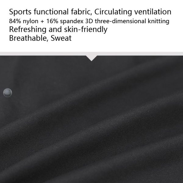 High Elastic Lycra Honeycomb Crash Pants Men Basketball Fitness Seven-tenths Sweatpants, Specification: S (Black) - Image 7