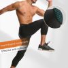 High Elastic Lycra Honeycomb Crash Pants Men Basketball Fitness Seven-tenths Sweatpants, Specification: M (White) - Image 8