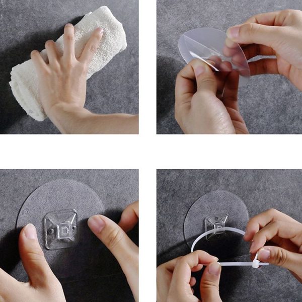 5 Set Child Protection Cabinet Anti-Falling Anti-Dropping Fixture Wall Tie Line Non-Marking Patch (Diameter 78mm) - Image 10