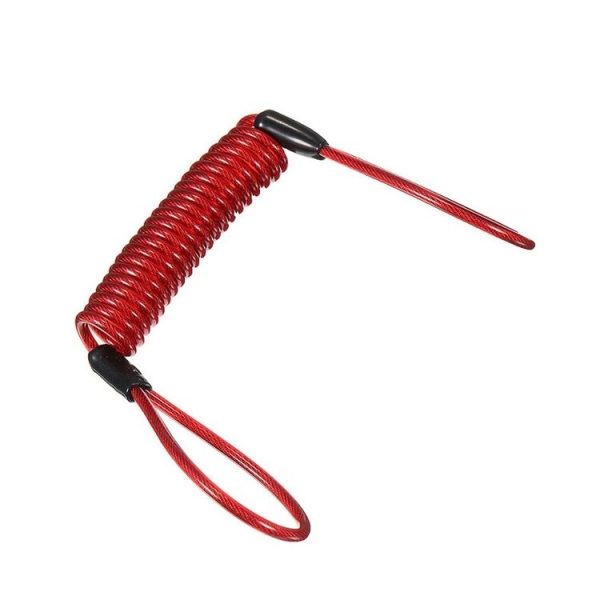 2 in 1 Electric Scooter Disc Brake Lock Multi-Function Reinforced Anti-Theft Lock Accessory for Xiaomi Mijia M365, Packing specification: Wire Rope (Red) - Image 2
