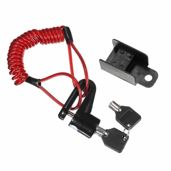 2 in 1 Electric Scooter Disc Brake Lock Multi-Function Reinforced Anti-Theft Lock Accessory for Xiaomi Mijia M365, Packing specification: Wire Rope (Red) - Image 5