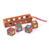 2 Sets Adult Wooden Educational Toy Cube Block Color Matching Chess