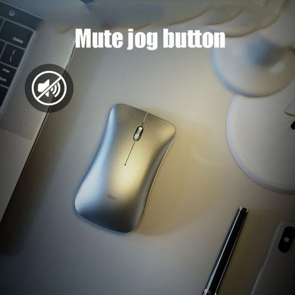 Inphic PM9 2400 DPI 4 Keys Office Computer Four-Way Wheel Silent Charging Wireless Mouse (2.4G+Bluetooth 5.0+Bluetooth 4.0 Space Silver) - Image 5