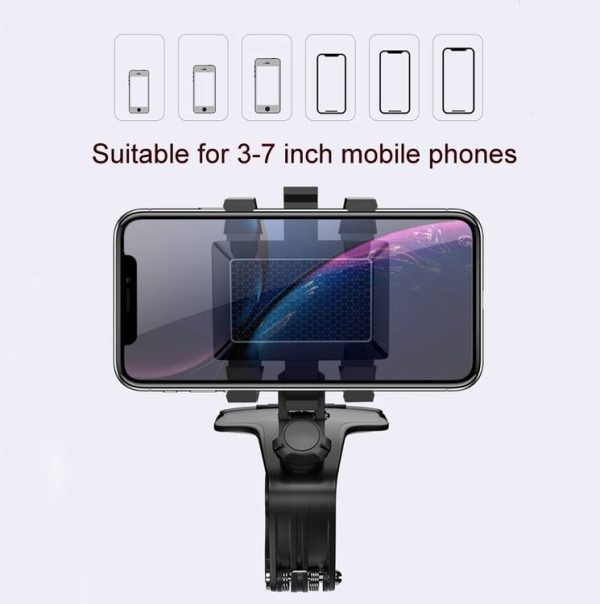 Car Mobile Phone Holder Car Dashboard Rearview Mirror Navigation Bracket With Stop Sign - Image 3