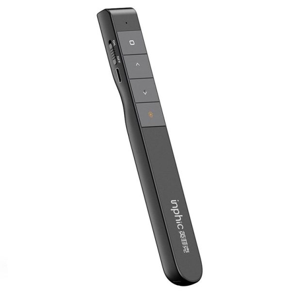 Inphic PL2 Wireless Pointer Laser Remote Control Pen Office PPT Flip Pen Multimedia Projection Red Laser Pen, Colour: Charging Clack