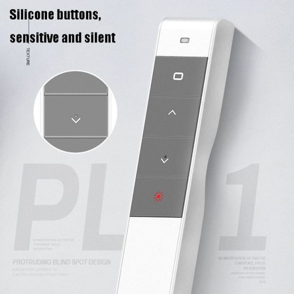 Inphic PL2 Wireless Pointer Laser Remote Control Pen Office PPT Flip Pen Multimedia Projection Red Laser Pen, Colour: Charging Clack - Image 4