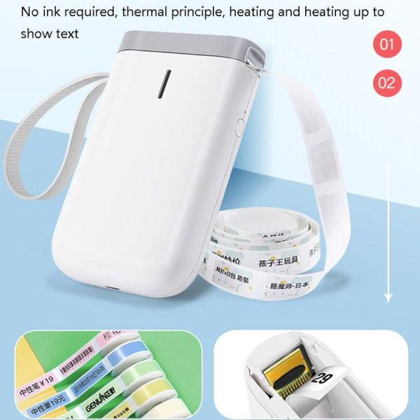 NIIMBOT D11 Thermal Label Printer Bluetooth Handheld Portable Sticker Mobile Phone Printer, Model: D11+1 Roll White Label - Image 3