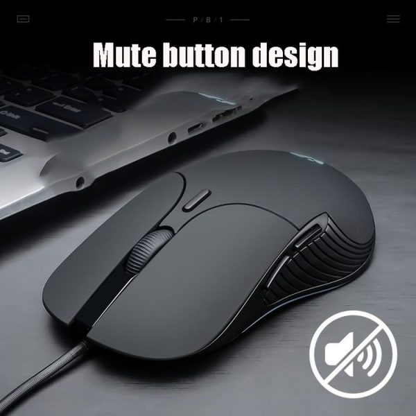 Inphic PB1 Business Office Mute Macro Definition Gaming Wired Mouse, Cable Length: 1.5m, Colour: Black Silen Business Version - Image 7
