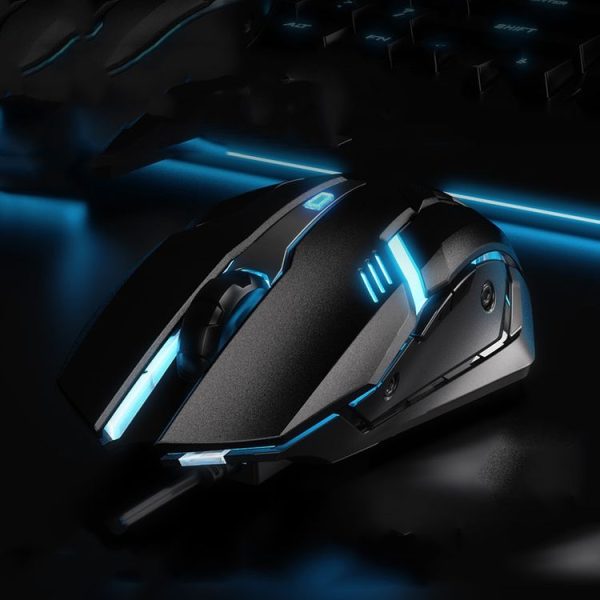 Inphic PB6 Household Macro Programming Metal Bottom Board Luminous Gaming Mouse, Cable Length: 1.5m, Colour: Black 6 Keys Gaming Silent Version - Image 2