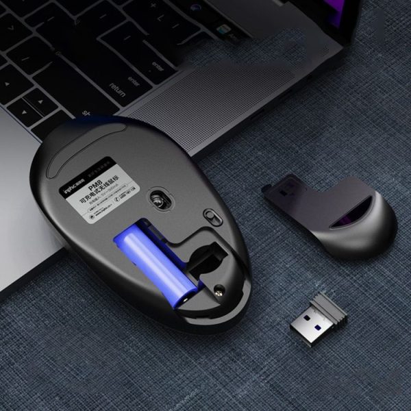 Inphic PM8 1600DPI 6 Keys Rechargeable Wireless Mouse (Dark Blue Black) - Image 4
