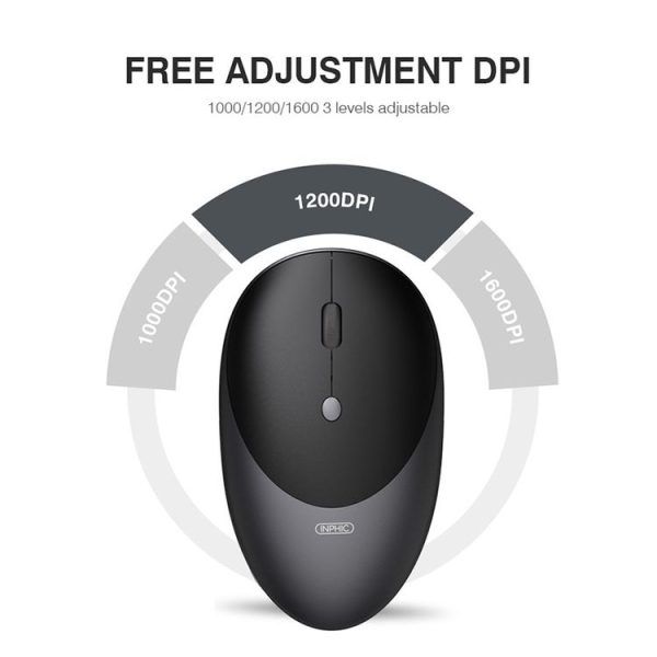 Inphic PM8 1600DPI 6 Keys Rechargeable Wireless Mouse (Dark Blue Black) - Image 6
