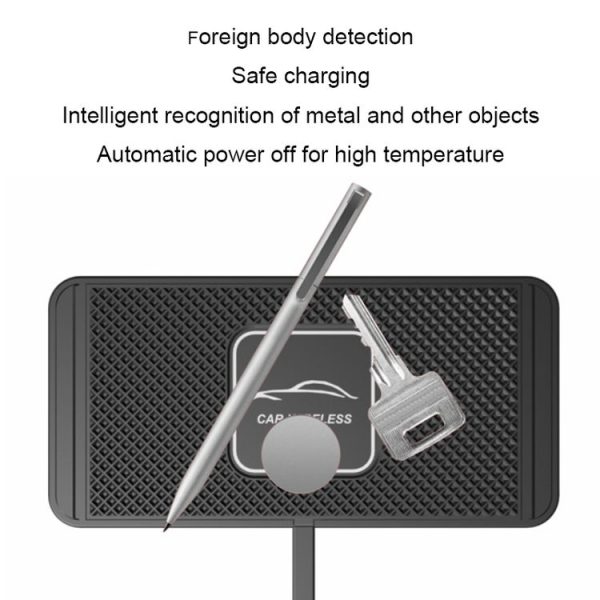 C1 15W TYPEC Interface Car Anti-slip Mat Wireless Charger (30cm) - Image 3