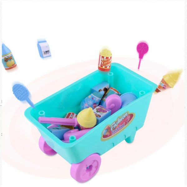 Simulation Candy Ice Cream Mini Detachable Trolley Child Cosplay Toy, Random Color Delivery - Image 3