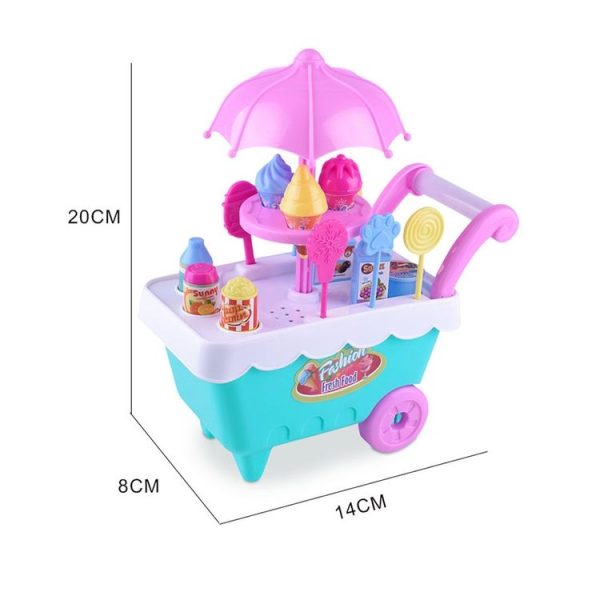 Simulation Candy Ice Cream Mini Detachable Trolley Child Cosplay Toy, Random Color Delivery - Image 6