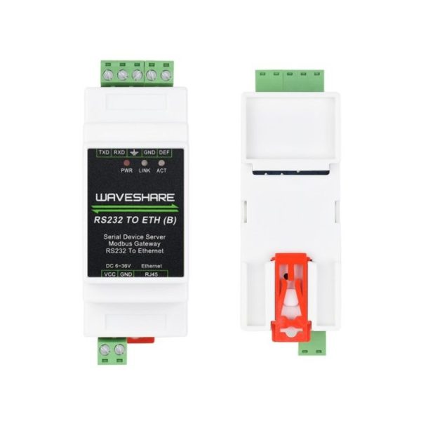 Waveshare 23950 Industrial Serial Server RS232 to RJ45 Ethernet TCP / IP to Serial - Image 2