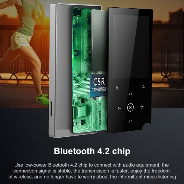 E05 2.4 inch Touch-Button MP4 / MP3 Lossless Music Player, Support E-Book / Alarm Clock / Timer Shutdown, Memory Capacity: 8GB without Bluetooth (Silver Grey) - Image 6