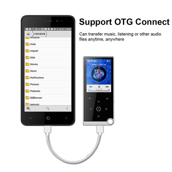 E05 2.4 inch Touch-Button MP4 / MP3 Lossless Music Player, Support E-Book / Alarm Clock / Timer Shutdown, Memory Capacity: 16GB Bluetooth Version (Blue) - Image 11