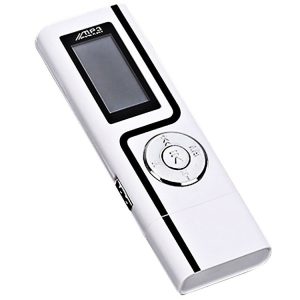 U Disk Plug-In Expansion Card Socke MP3 Player With Display (White)