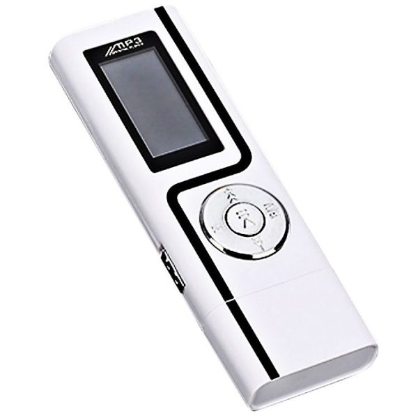 U Disk Plug-In Expansion Card Socke MP3 Player With Display (White)